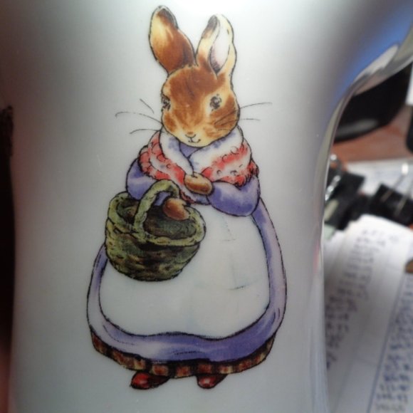 The World Of Beatrix Potter Peter Rabbit Ceramic Flower Vase, 10" Tall - Picture 3 of 5